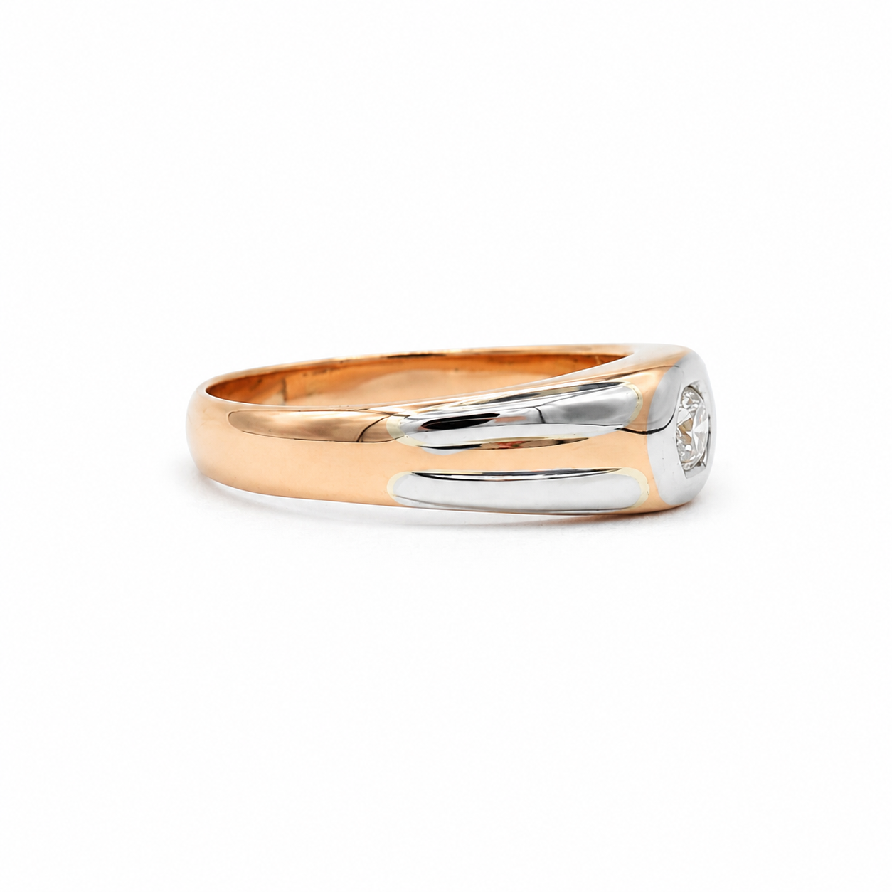 Bague Jonc 2 ors - Diamants 0,27 carat