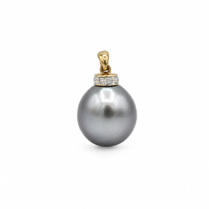 Pendentif Perle de Tahiti - Or jaune et Diamants