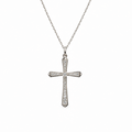 Art Déco -  Pendentif Croix or blanc et diamants