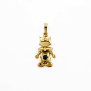Pendentif Pantin articulé - Or jaune - Diamant et Saphir