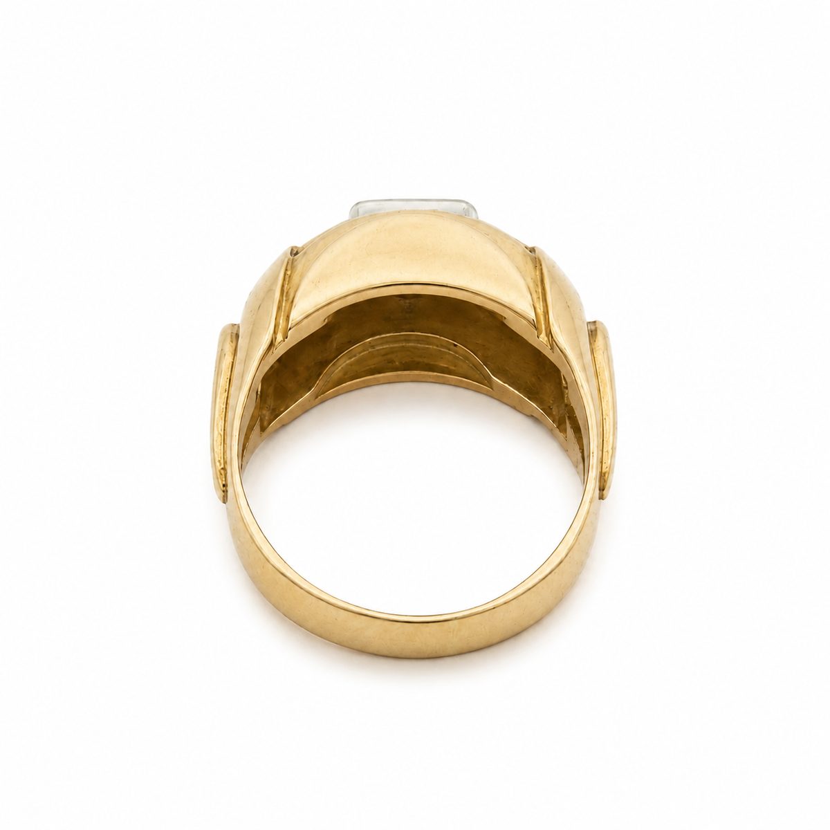 Bague Tank - Or Rosé - Diamants