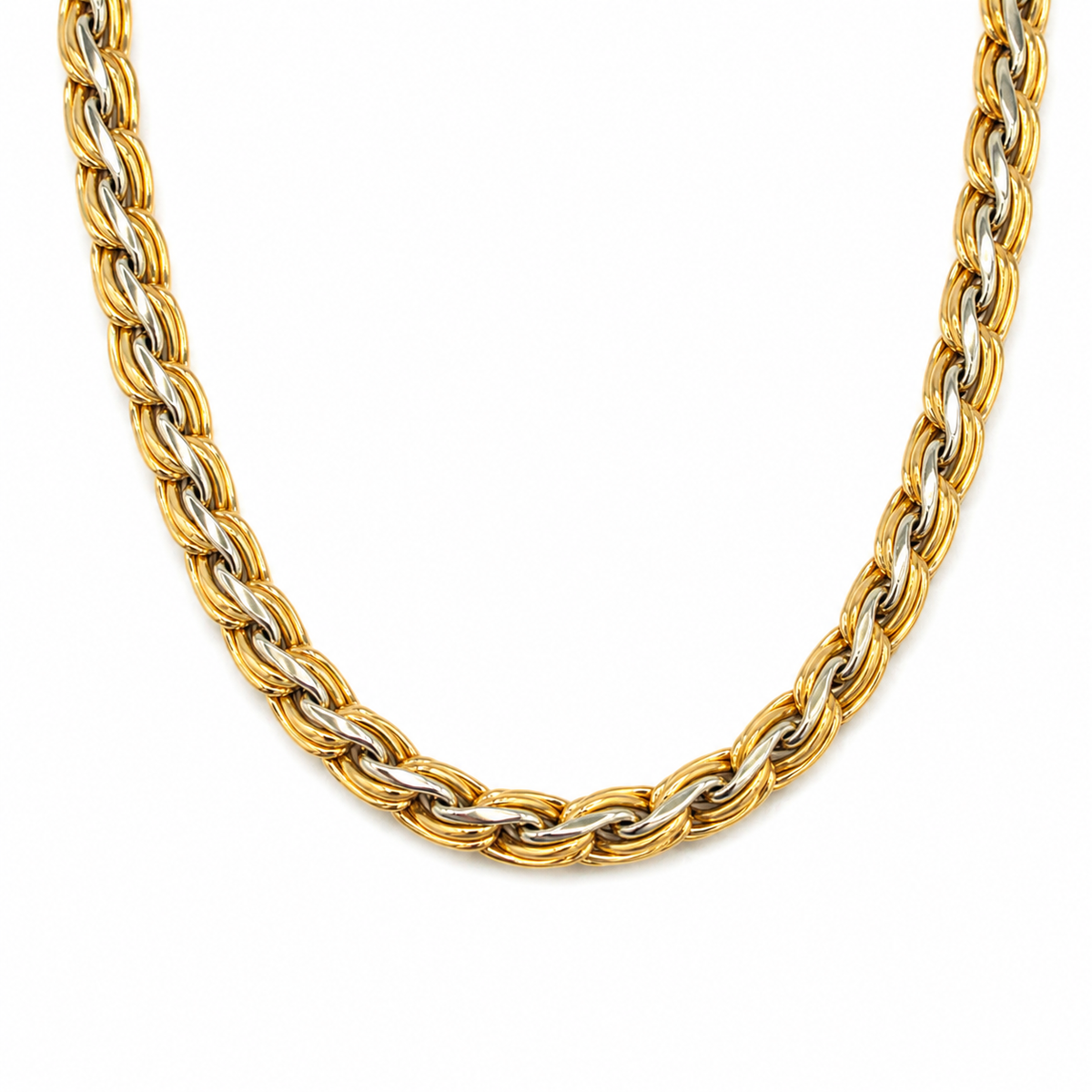 Collier Vintage - Or jaune et Blanc