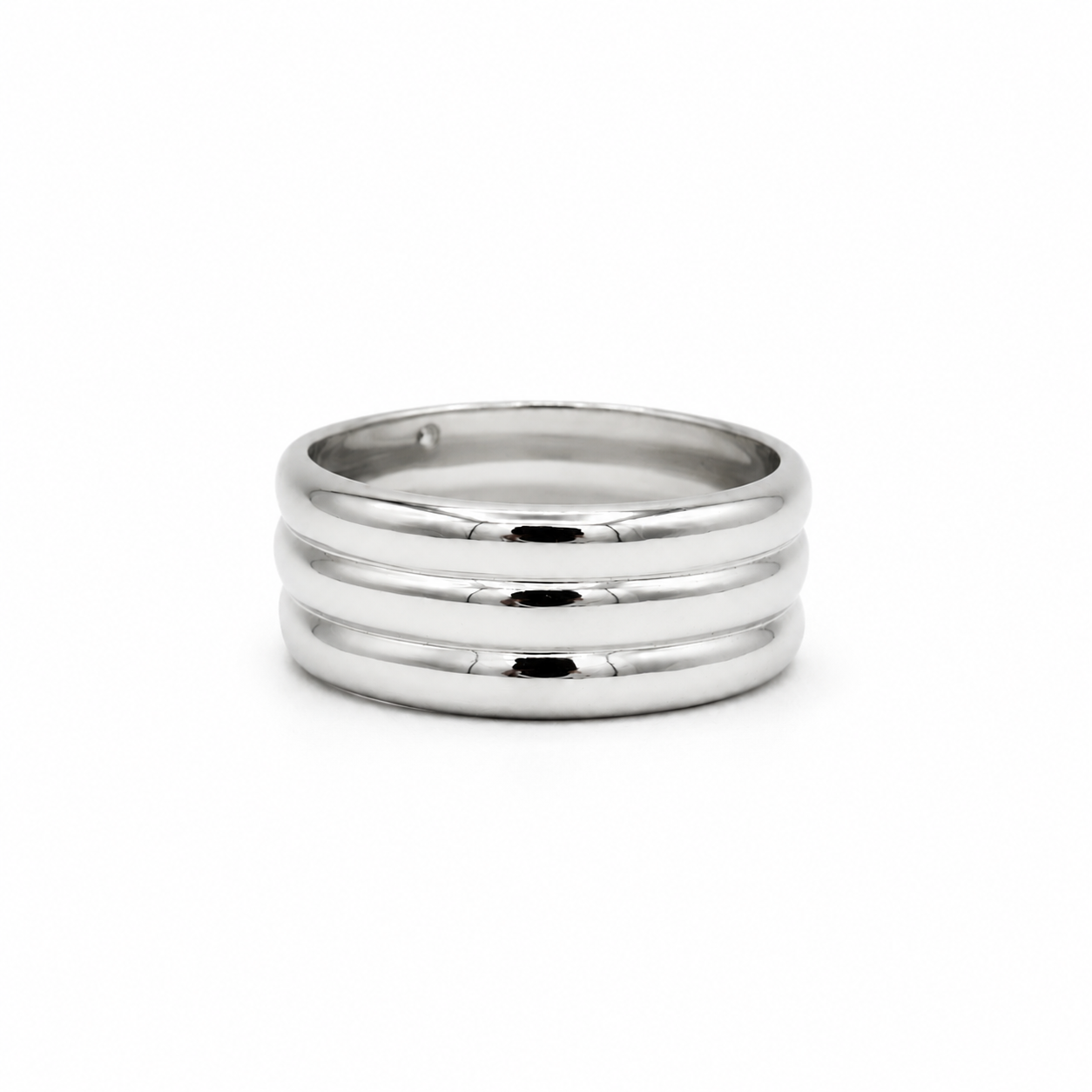 Bague Bandeau - Or blanc et Diamants