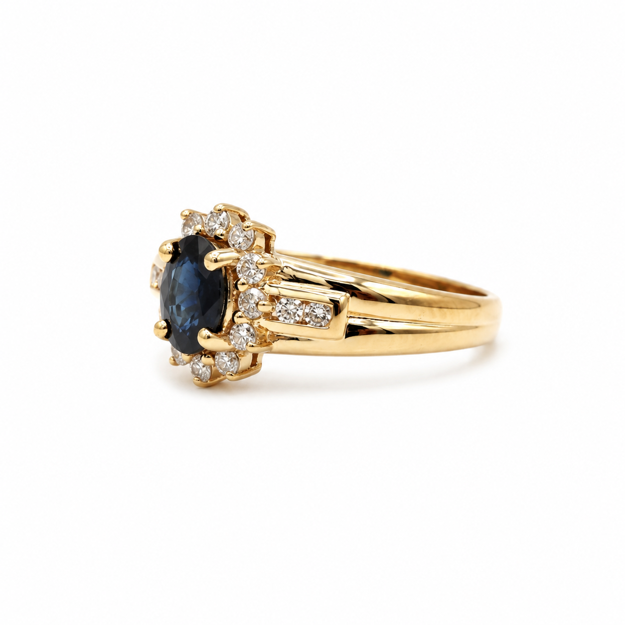 Bague Marguerite - Or jaune - Saphir et Diamants