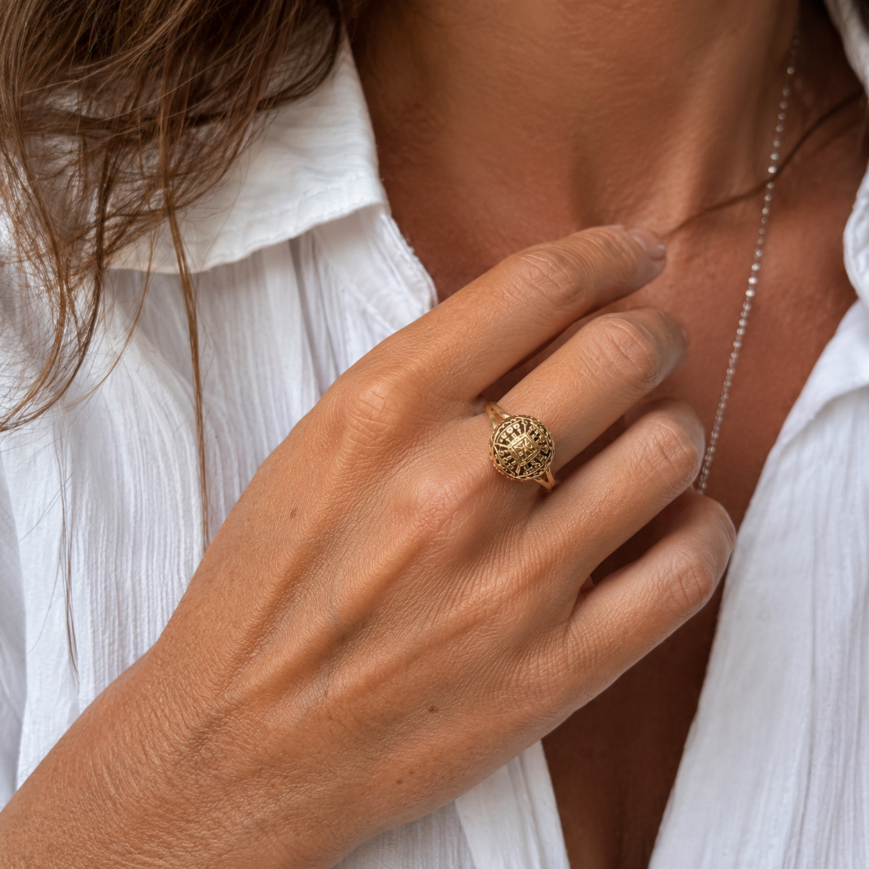 Bague Péruvienne Arte Orfévre - Or jaune
