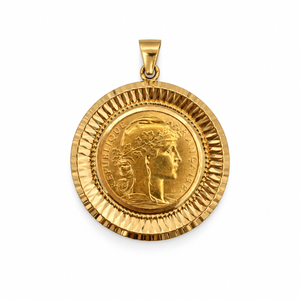 Pendentif Médaille - Or jaune - Pièce de 20 francs