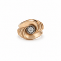 Bague Tank - Or Rose - Diamant 0,25 Carat