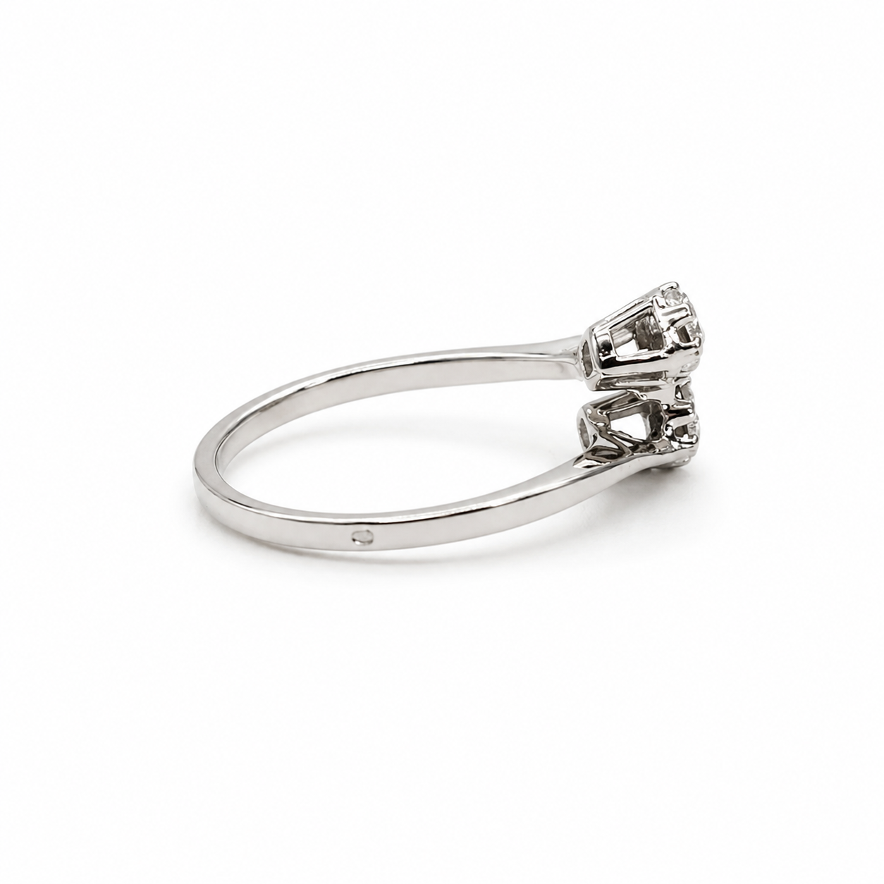 Bague Toi et Moi - Or blanc et Diamants