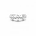 Bague Jonc - Or Blanc - Diamants