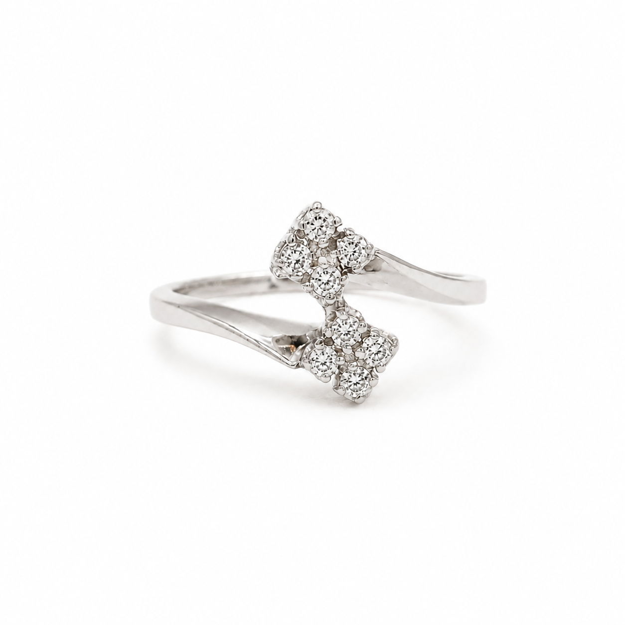 Bague Toi et Moi - Or blanc et Diamants