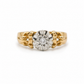 Bague 2 ors - Diamant