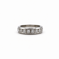 Demi alliance or blanc et Diamants