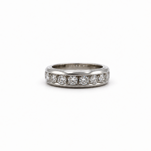 Demi alliance or blanc et Diamants