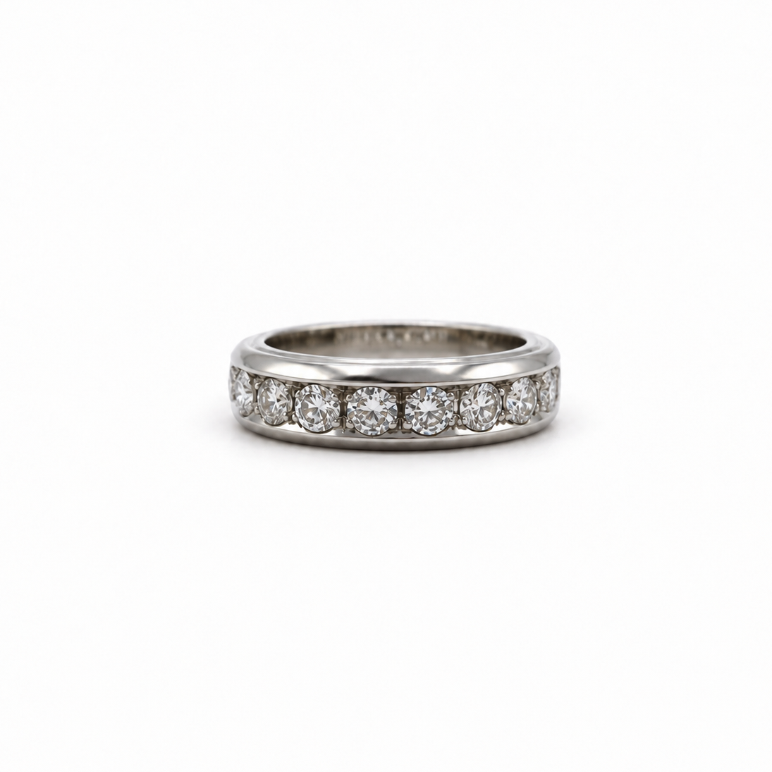 Demi alliance or blanc et Diamants