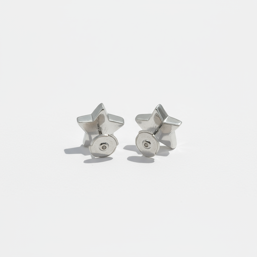 Boucles d’oreilles Étoile - Or blanc et Diamants