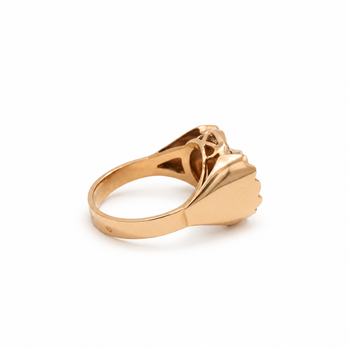 Bague Tank - Or Rosé et Platine - Diamants 0,30 ct