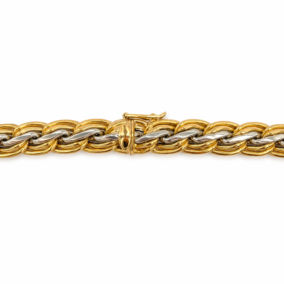 Collier Vintage - Or jaune et Blanc