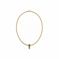 Collier pendentif Or jaune Saphirs et diamants