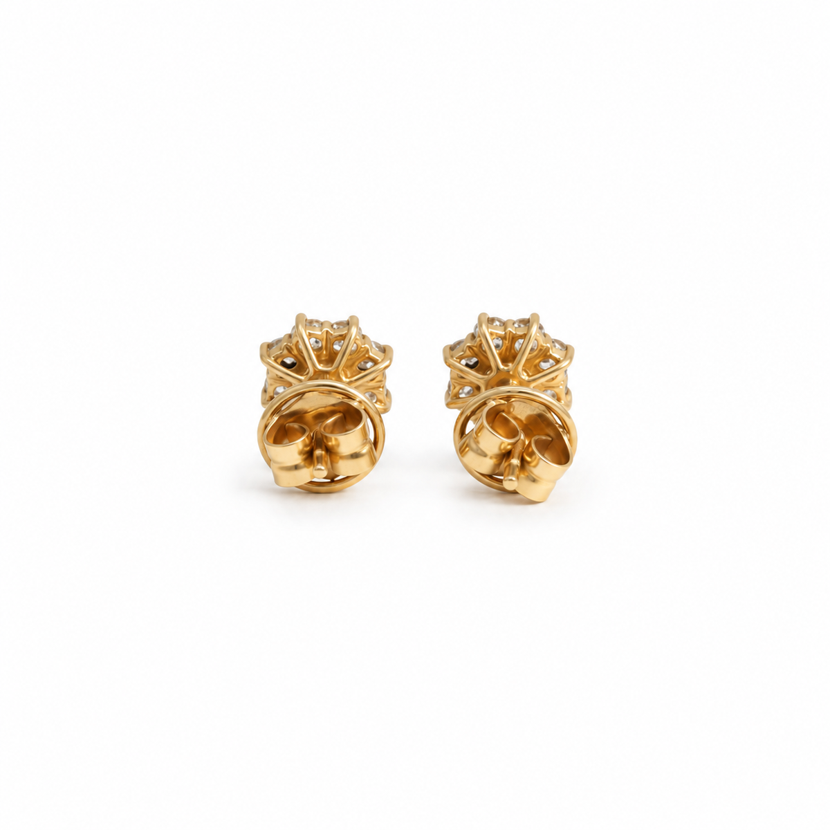 Boucles d’Oreilles Marguerite - Or jaune - Diamants