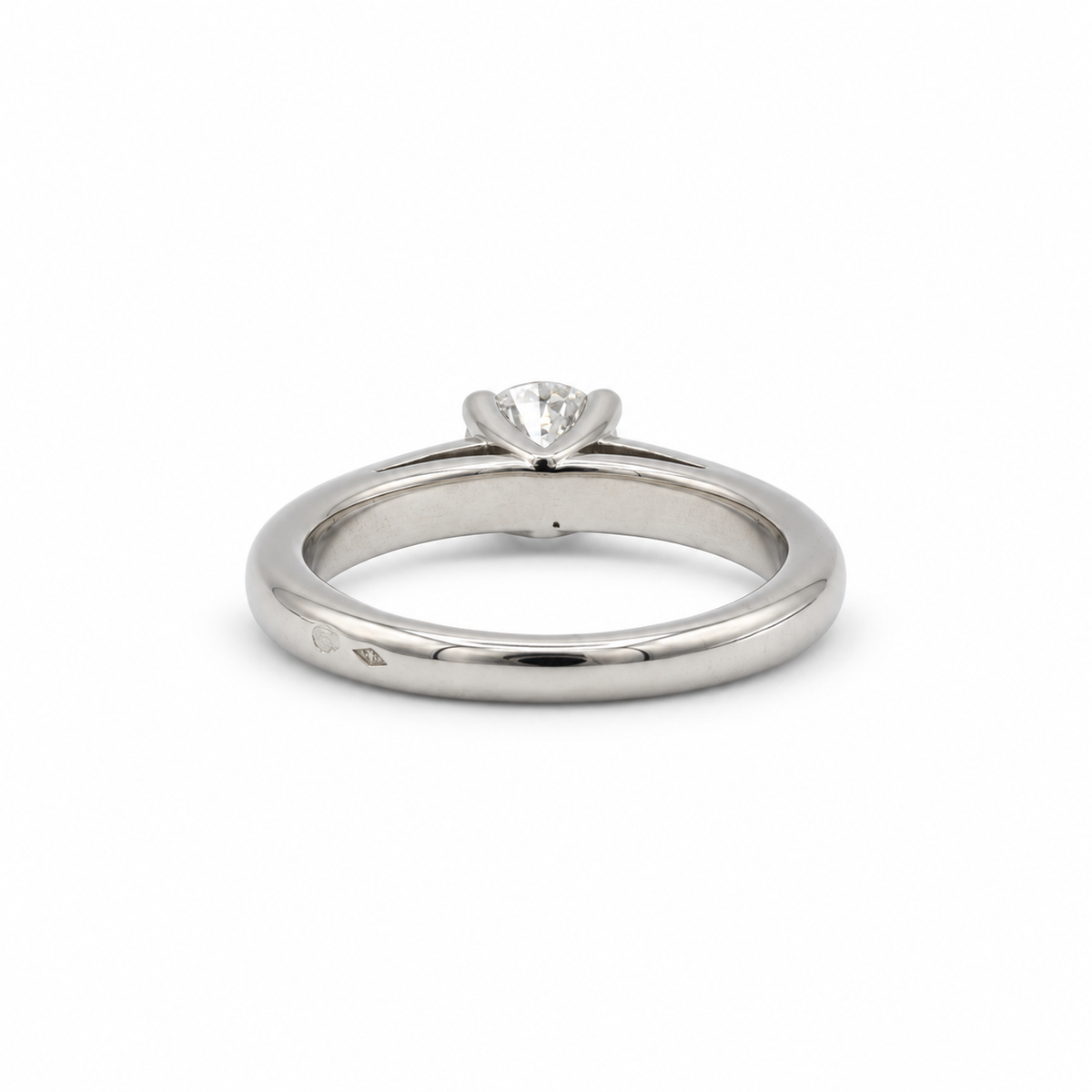 Solitaire Or blanc et diamant 0,60 carat