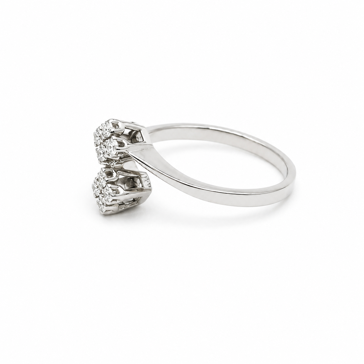 Bague Toi et Moi - Or blanc et Diamants