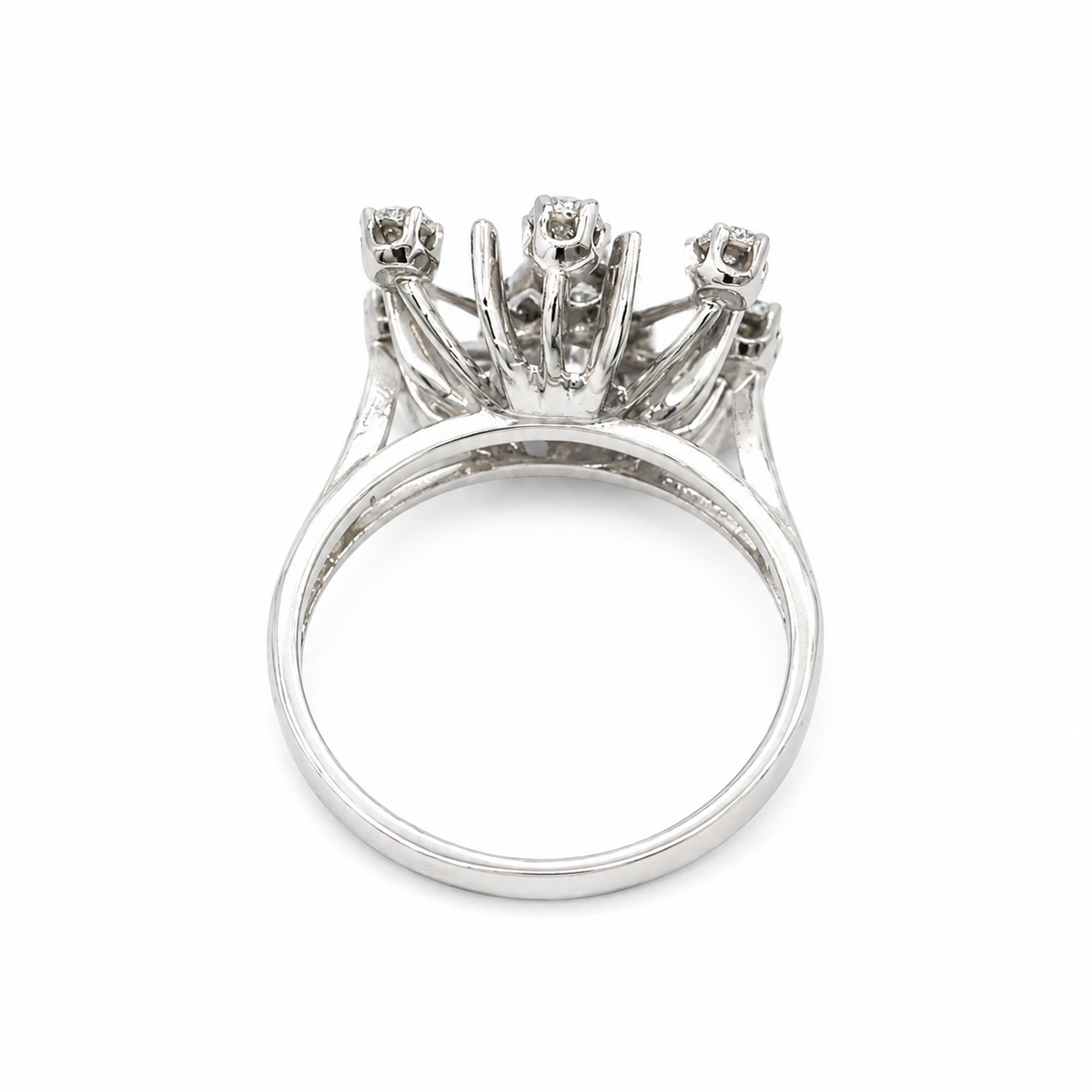 Bague Fleur - Or blanc et diamants