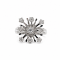 Bague Fleur - Or blanc et diamants