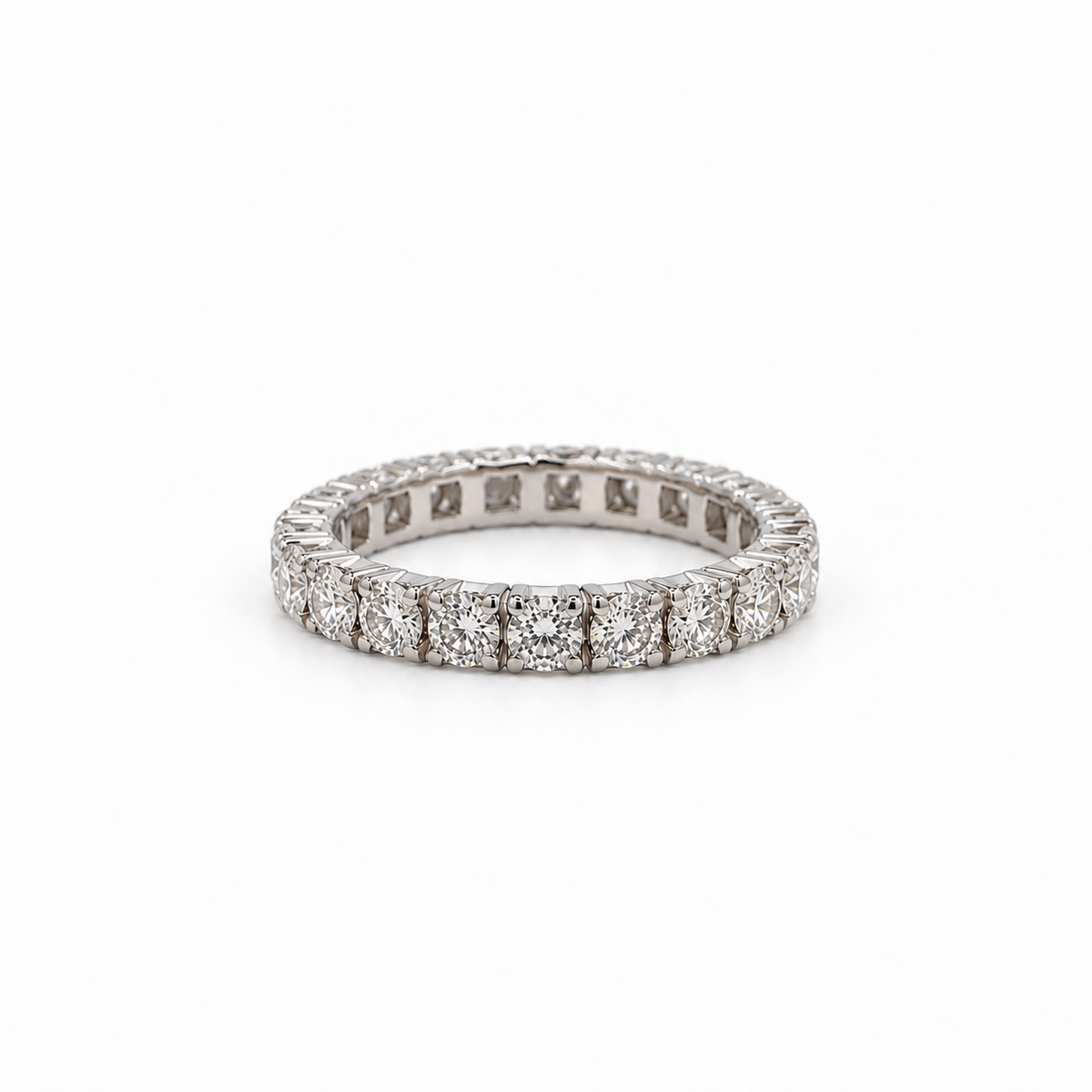 Alliance tour complet - Or blanc et diamants