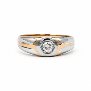 Bague Jonc 2 ors - Diamants 0,27 carat