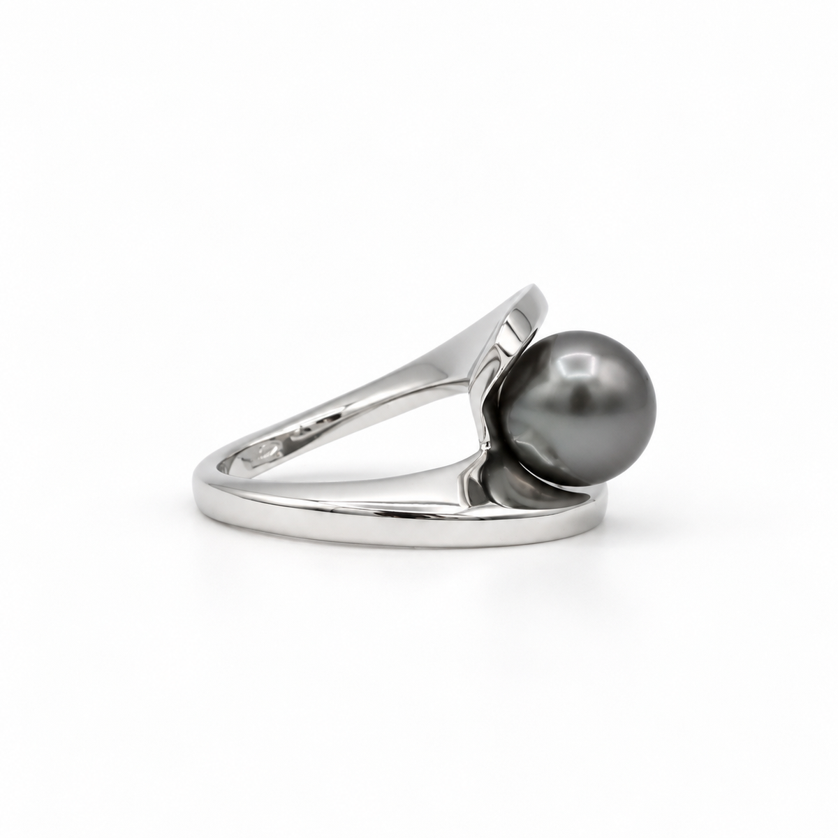 Bague Or blanc - Perle de Tahiti