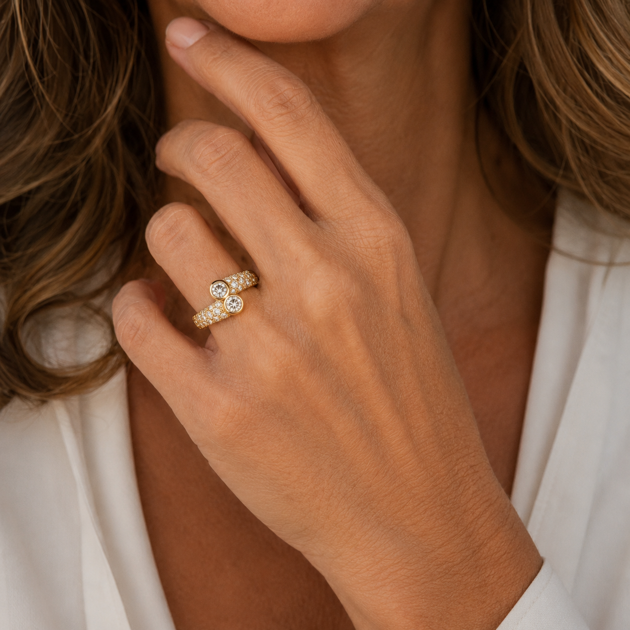 Bague Toi et Moi - Or jaune et Diamants