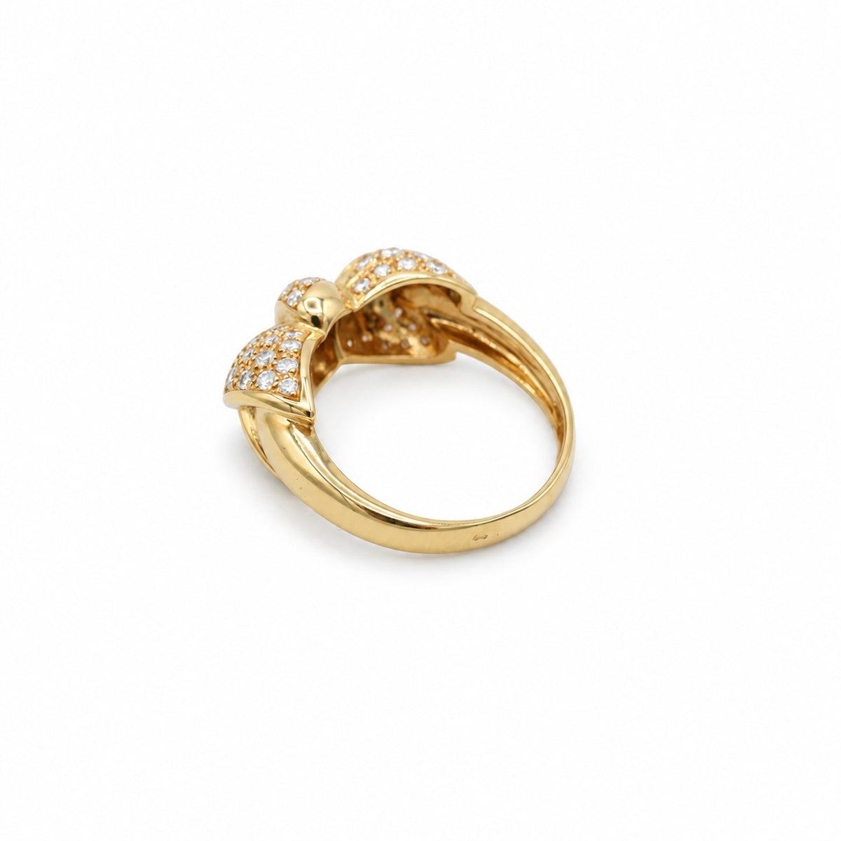 Yellow Gold and Diamond Knot Ring