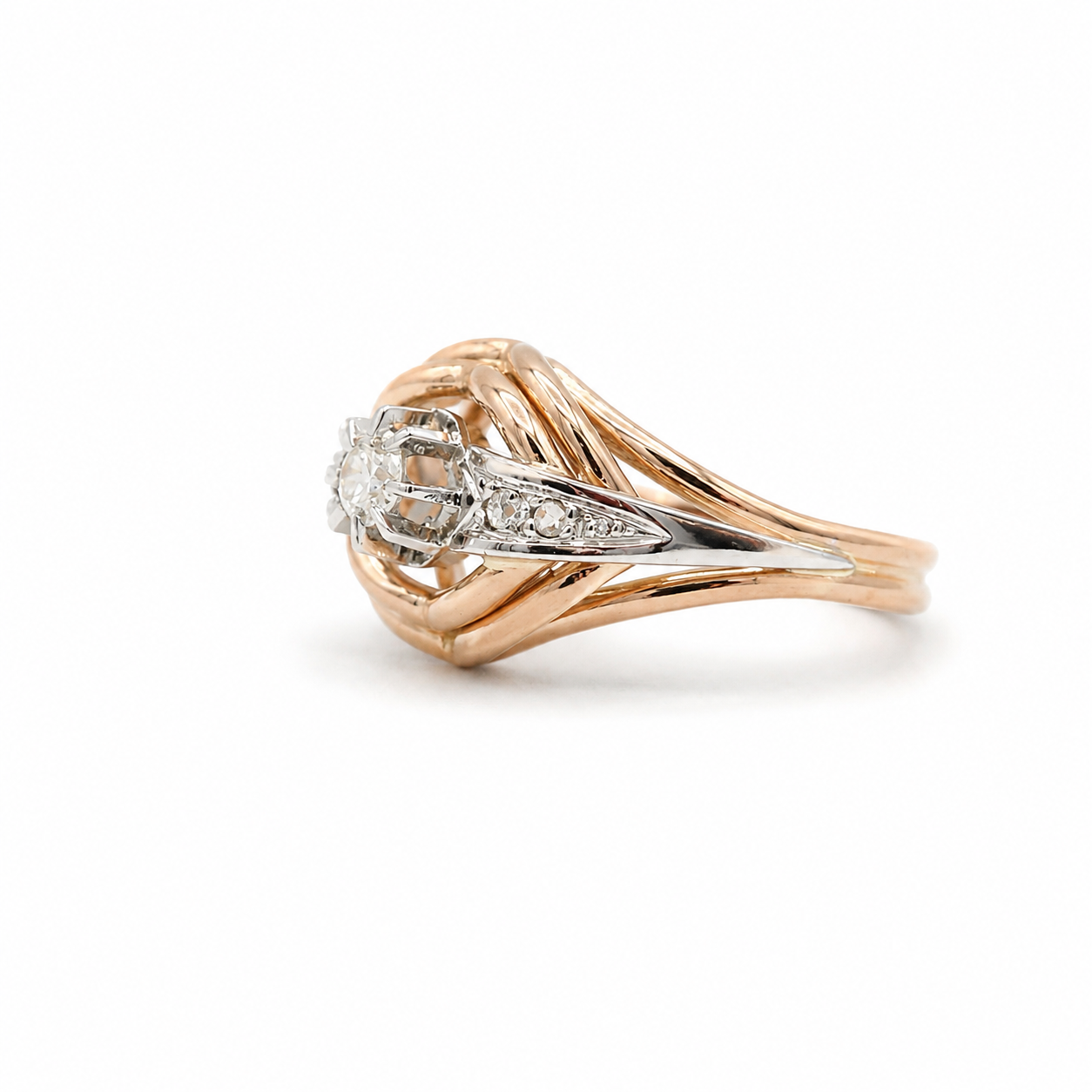 Bague 2 ors - Diamants