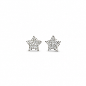 Boucles d’oreilles Étoile - Or blanc et Diamants