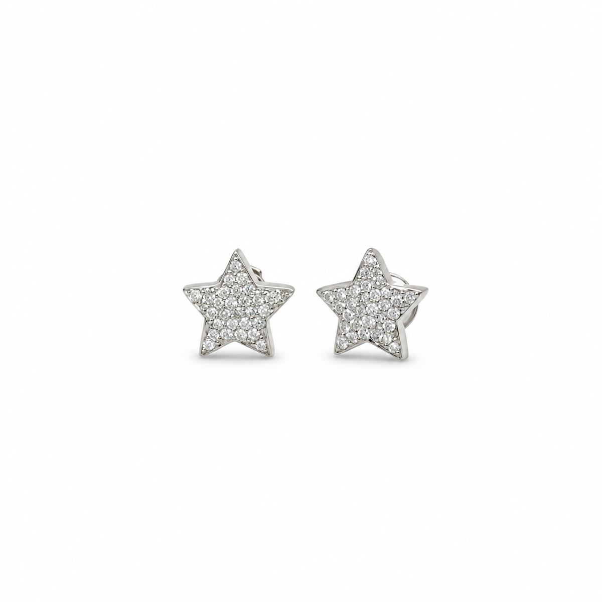 Boucles d’oreilles Étoile - Or blanc et Diamants
