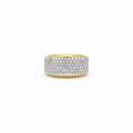 Bague Bandeau or jaune et diamants