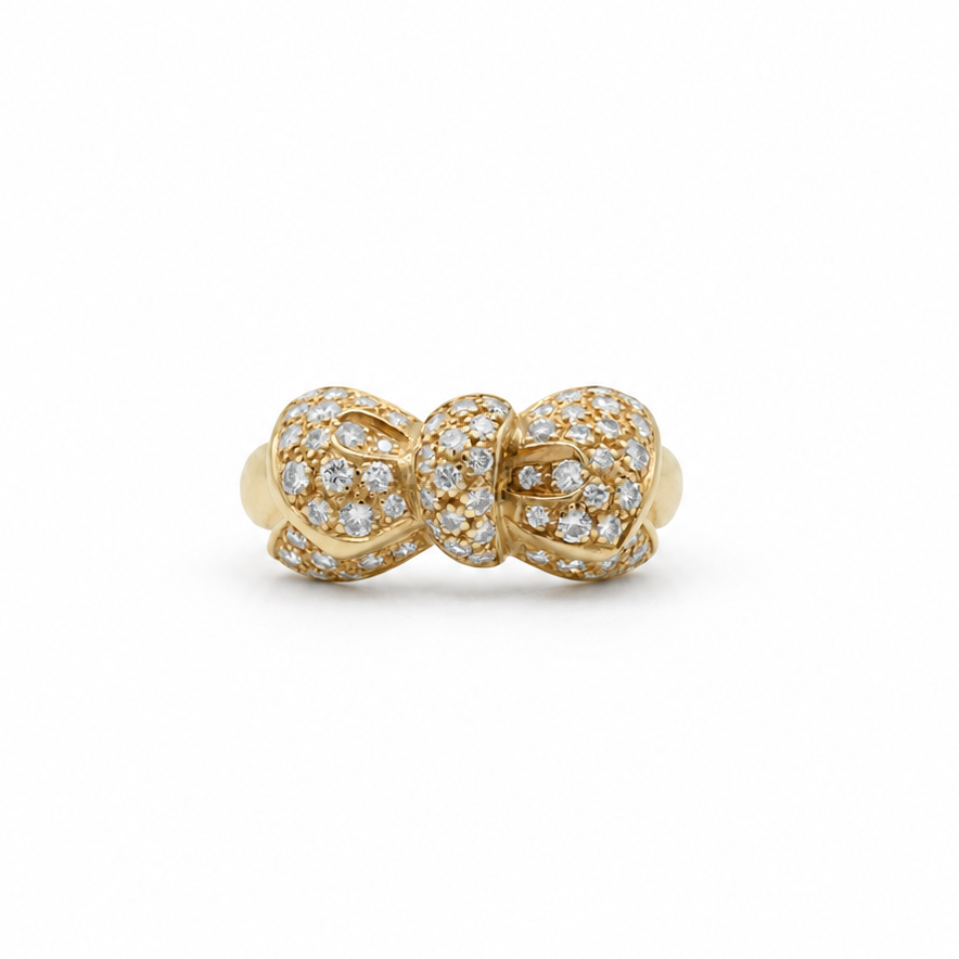 Bague Noeud Or jaune et Diamants