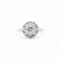 Bague Vintage - Or blanc et Diamant 0,78 carat