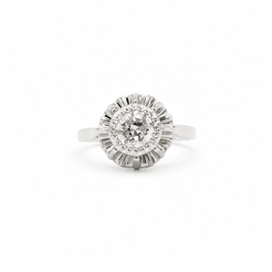 Bague Vintage - Or blanc et Diamant 0,78 carat