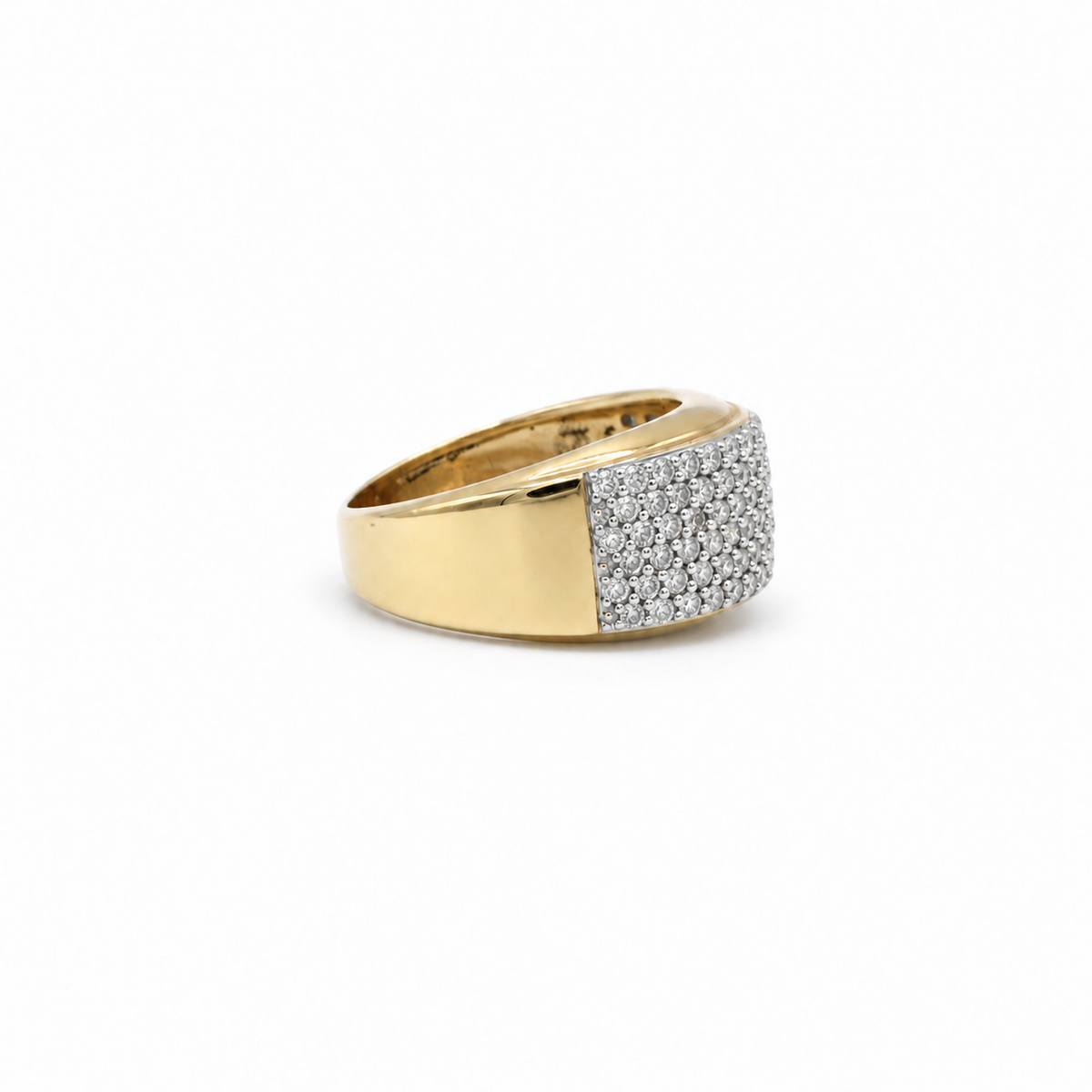 Bague Bandeau or jaune et diamants