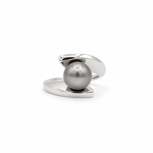 Bague Or blanc - Perle de Tahiti