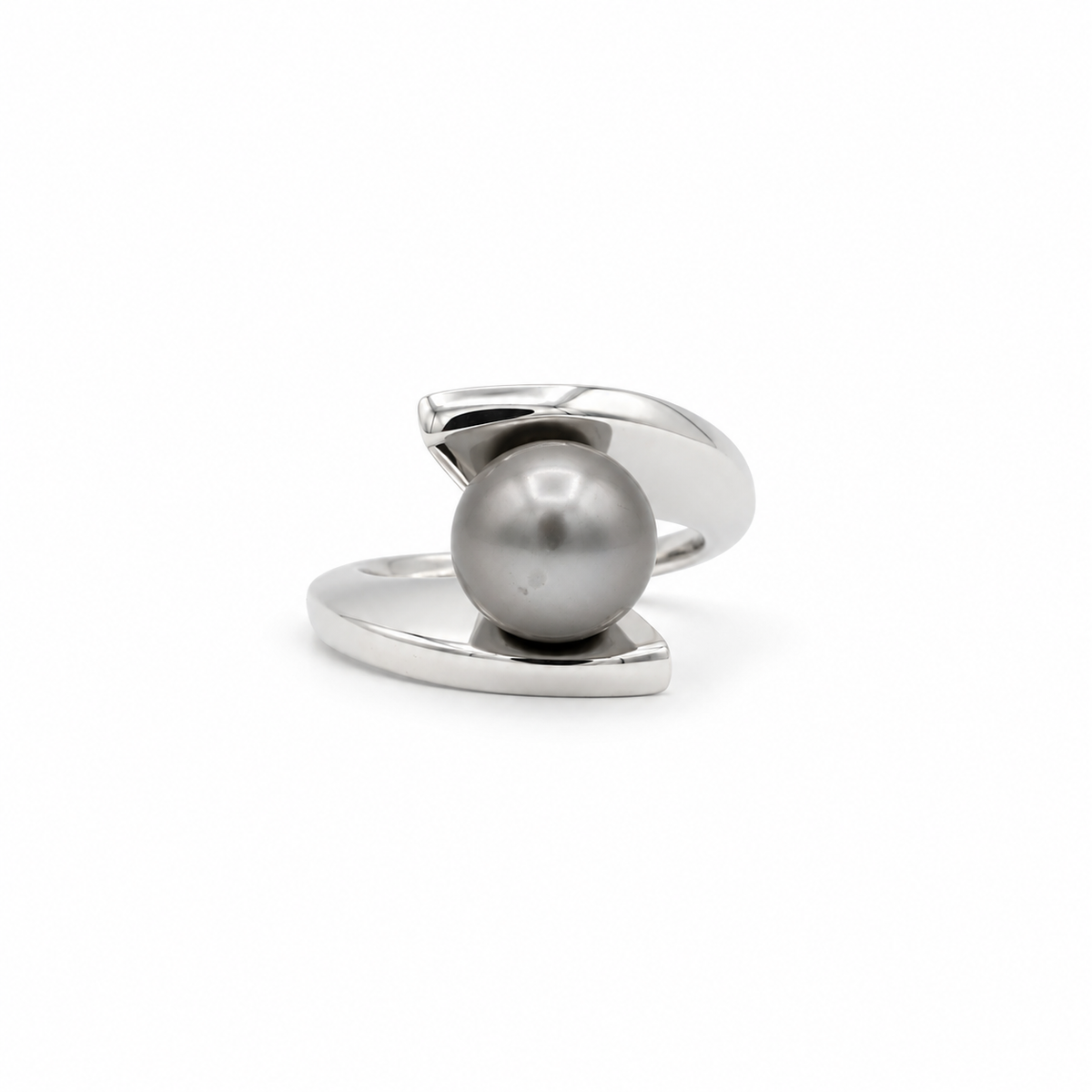 Bague Or blanc - Perle de Tahiti