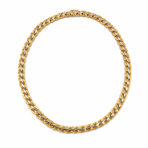 Collier Vintage - Or jaune et Blanc