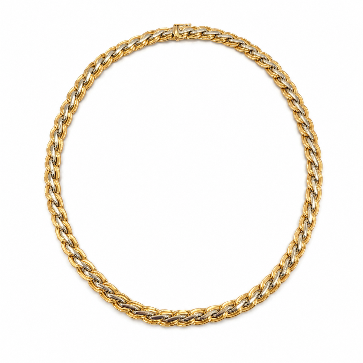 Collier Vintage - Or jaune et Blanc
