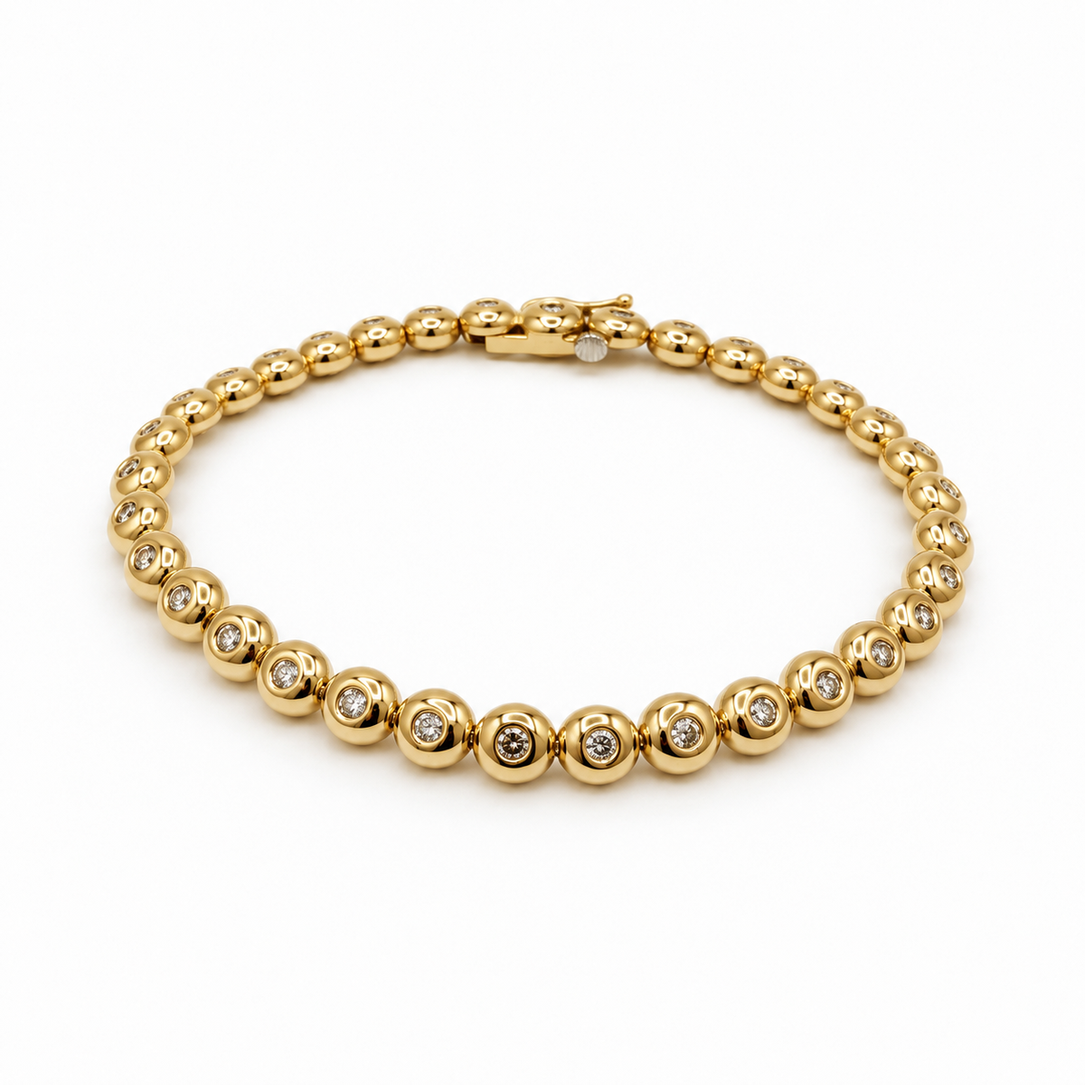 Bracelet Or jaune - Diamants 1 carat
