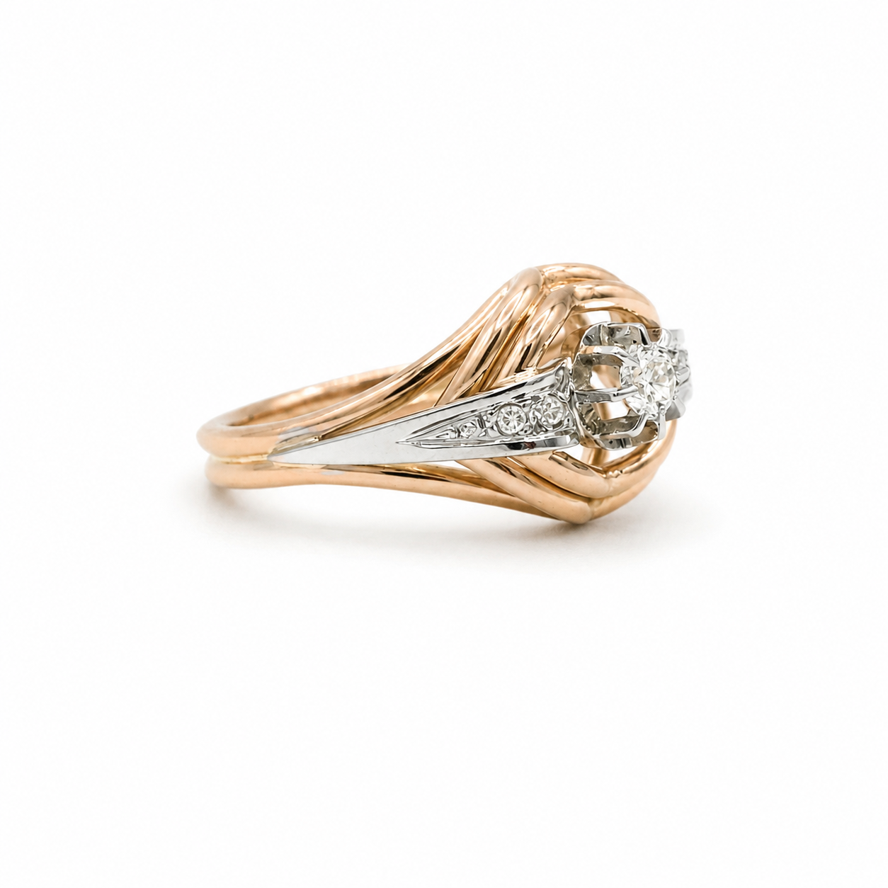 Bague 2 ors - Diamants