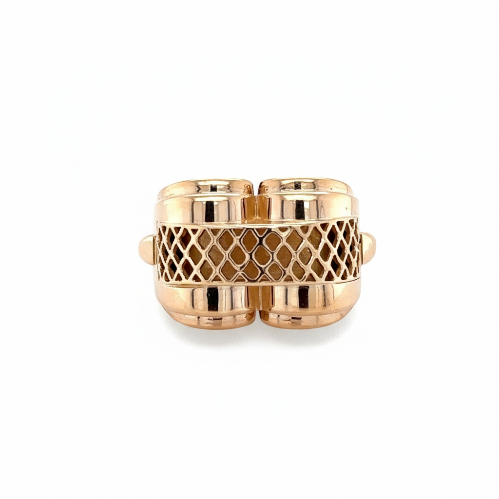 Bague Tank en Or Rose - 1950