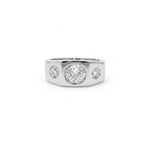 Bague Trilogie - Diamants 1,41 carats - Année 30