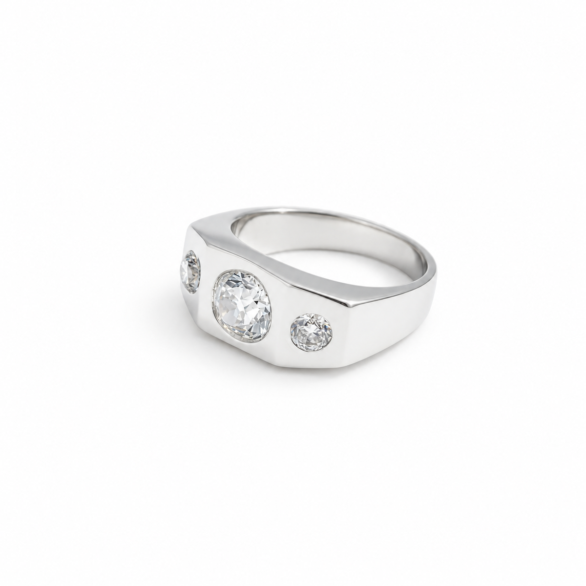 Bague Trilogie - Diamants 1,41 carats - Année 30