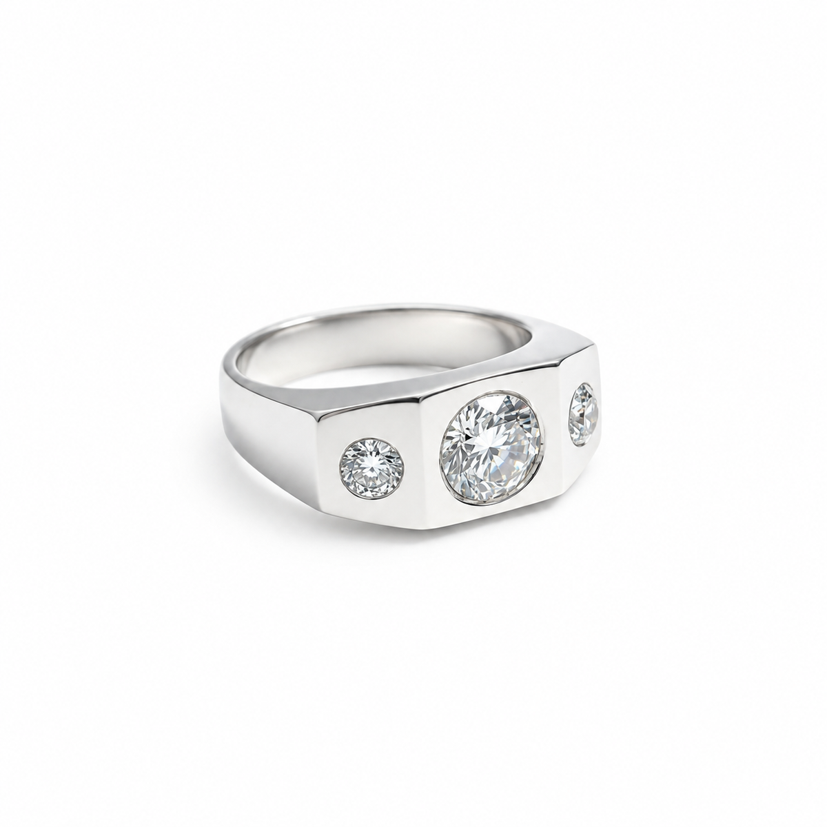 Bague Trilogie - Diamants 1,41 carats - Année 30